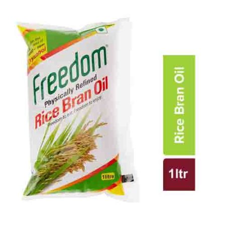 Freedom Rice Bran Oil Physically Refined, 1 L Pouch