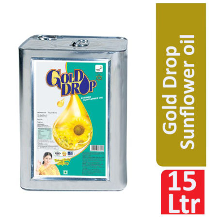 Gold Drop Refined Sunflower Oil, 15 L Can