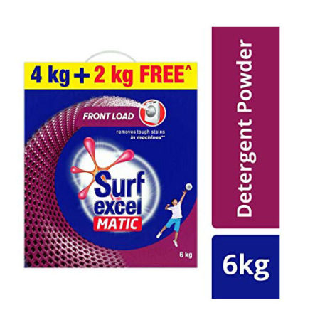 Surf Excel Detergent Powder Matic Front Load 4 kg Get 2 kg Free