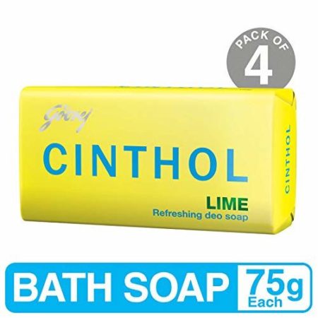 Cinthol Lime - Bath Soap, 75 g (Pack of 4)