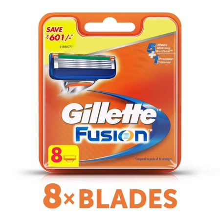 Gillette Fusion - Manual Shaving Razor Blades - Cartridge, 8 pcs