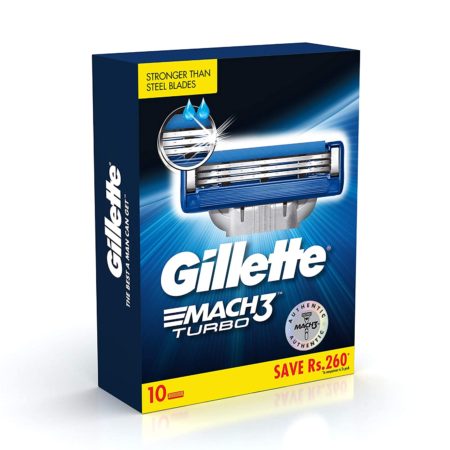 Gillette Mach Turbo 3 - Shaving Blades, 10 pcs