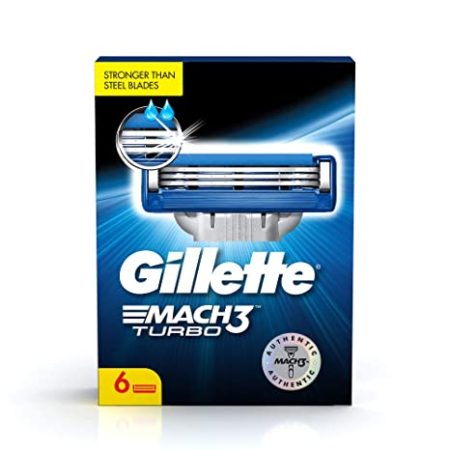 Gillette Mach Turbo 3 Shaving - Blades, 6 pcs