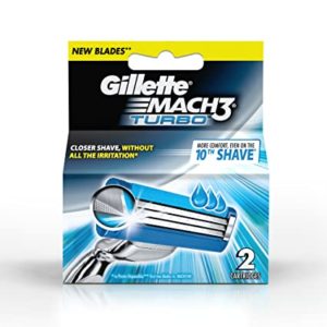 Gillette Mach3 Turbo - Manual Shaving Razor Blades - Cartridge, 2 pcs