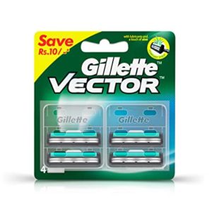 Gillette - Vector Plus - Manual Shaving Razor Blades Cartridge, 4 pcs