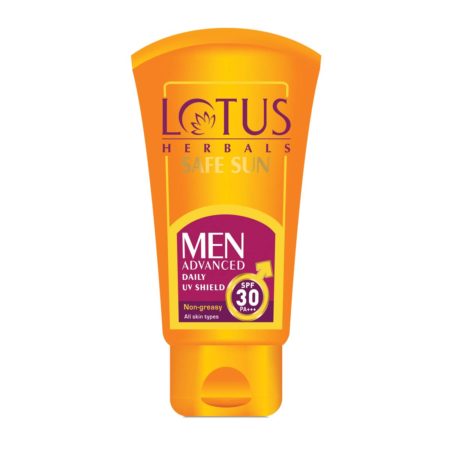 Lotus Herbals Safe Sun Men - Advanced Daily UV Shield PA+++ - SPF 30, 100 g