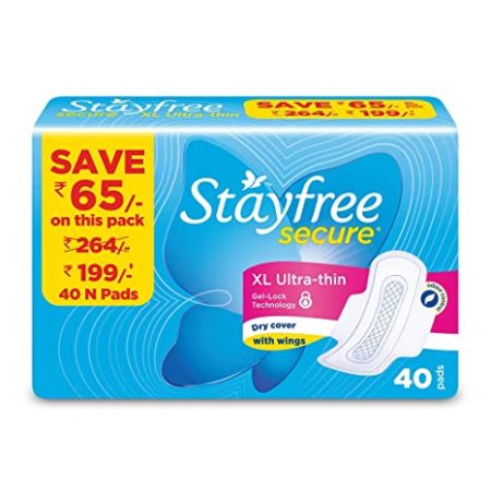 STAYFREE Secure Ultra-Thin Sanitary, 40 Pads
