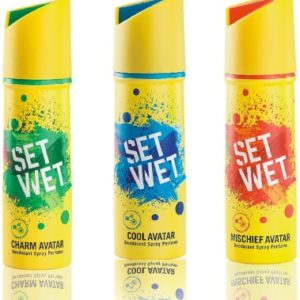 Set Wet Cool - Charm and Mischief Avatar Deodorant & Body Spray Perfume For Men, 150 ml (Pack of 3)