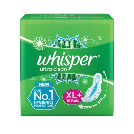 Whisper Sanitary Pads - XL Plus Wings Ultra, 15 pcs