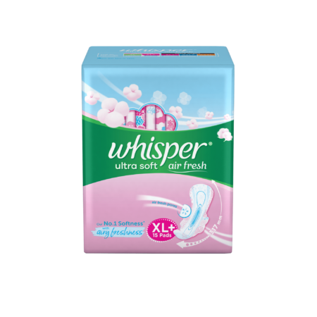 Whisper Ultra Soft Air Fresh - Sanitary XL, 15 pcs Pads