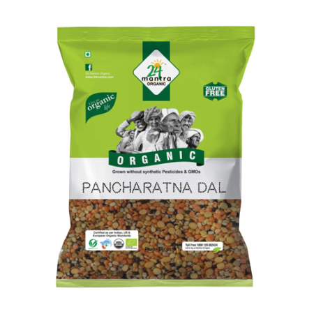 24 Mantra Organic - Panchratna Dal, 500 gm Pouch