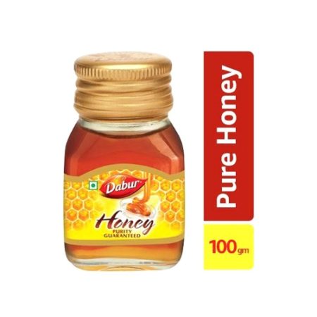Dabur Honey - 100% Pure World’s No.1 Honey Brand with No Sugar Adulteration, 100 g Bottle
