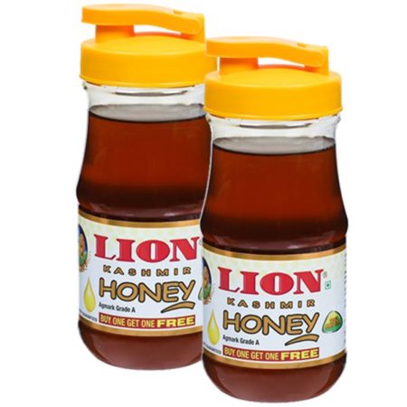 Lion Honey - Kashmir, 1 kg Jar (Buy 1 Get 1)
