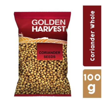 Golden Harvest - Coriander Seeds Dhania Whole, 100g Pouch