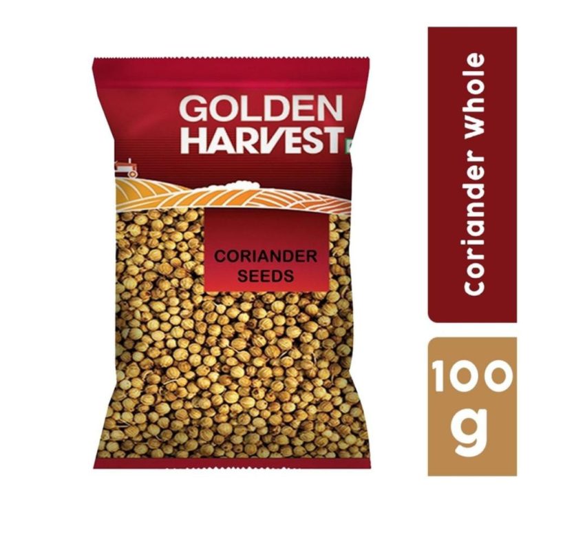 Golden Harvest - Coriander Seeds Dhania Whole, 100g Pouch