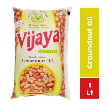 Vijaya Oil - Groundnut, 1 L Pouch